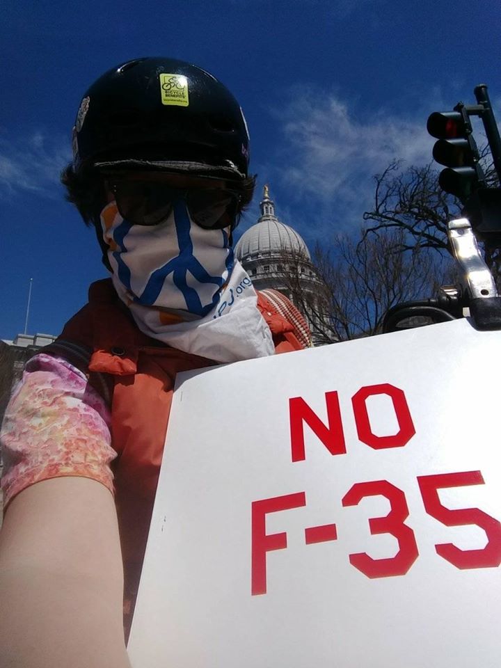 Rolling protest of F-35s coming to Madison ‘amplifies voices’ around State Capitol