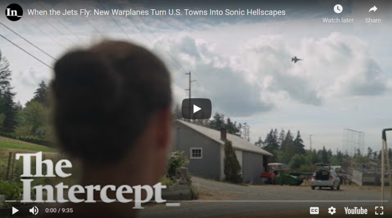 WORT 89.9FM Thu Noon, A Public Affair When the Jets Fly: New Warplanes Turn U.S. Towns Into Sonic Hellscapes