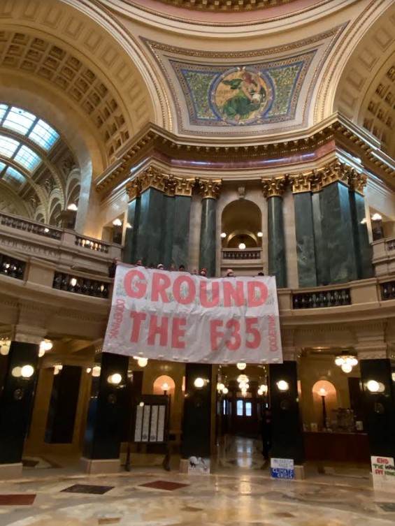 F-35 opponents show up at Evers Capitol office