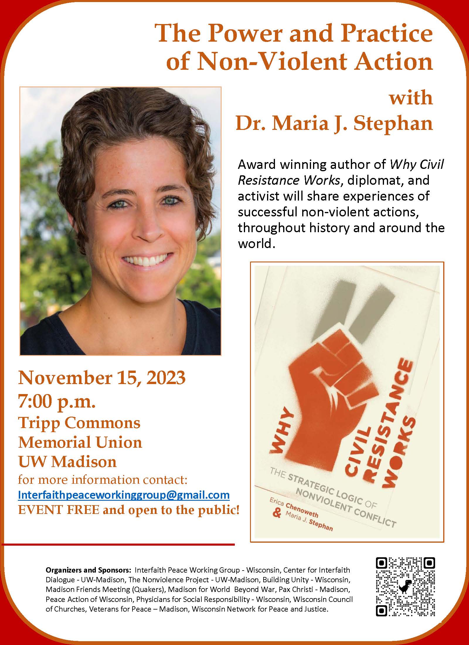The Power and Practice of Non-Violent Action with Dr. Maria J. Stephan – Nov 15